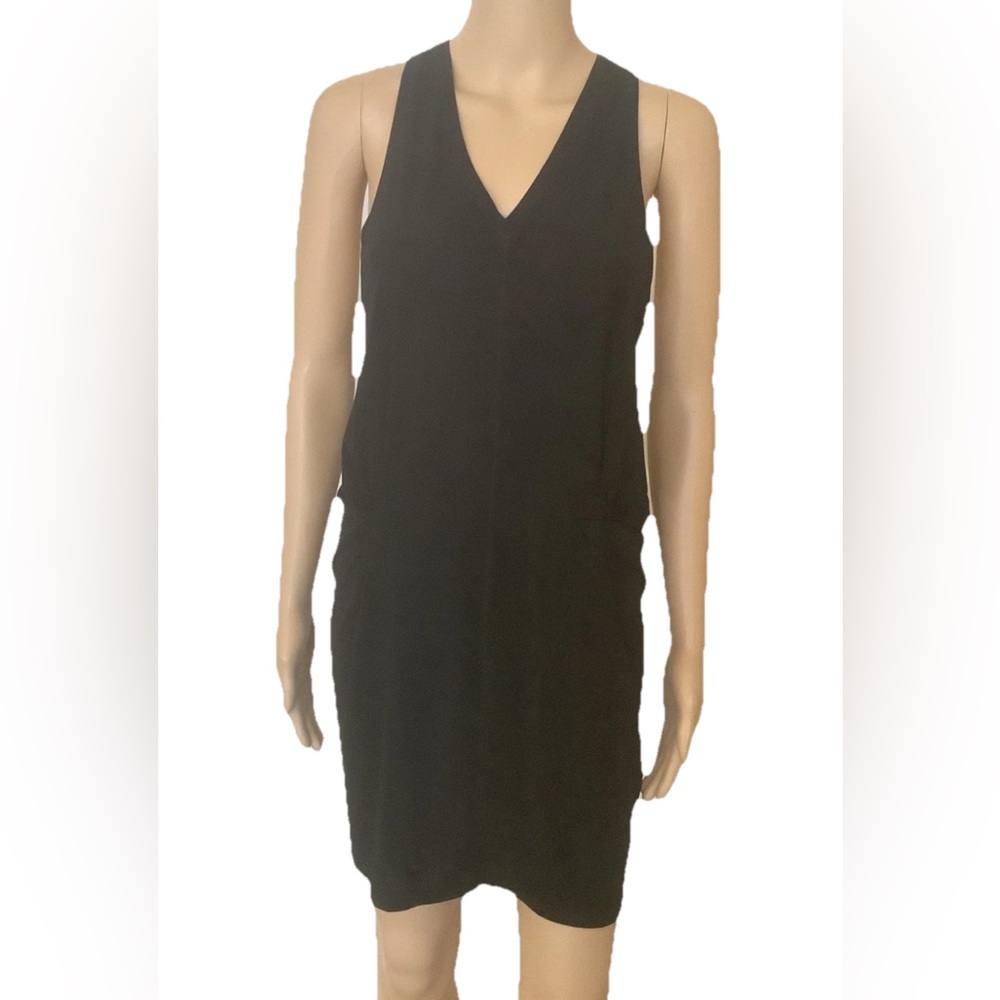 Rachel Roy dress mini Bodycon XS black buckle accent racerback